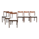Set of 6 vintage Scandinavian teak chairs