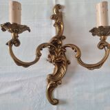 Pair of Louis XV style bronze candlesticks, Raphael model