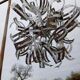 Vintage Chrome Metal Chandelier