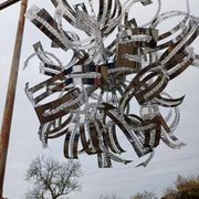 Vintage Chrome Metal Chandelier