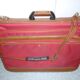 Samsonite red canvas and leather suitcase from the 80s
