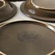 6 Japanese plates in Haniwa Stone glazed stoneware, Arafura model