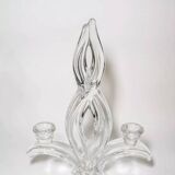 Pair of mid-century crystal candlesticks from Vannes