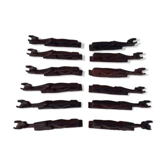 12 wooden knife holders