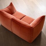 Canapé Le Bambole en velours corail par Mario Bellini pour B&B Italia, années 1970