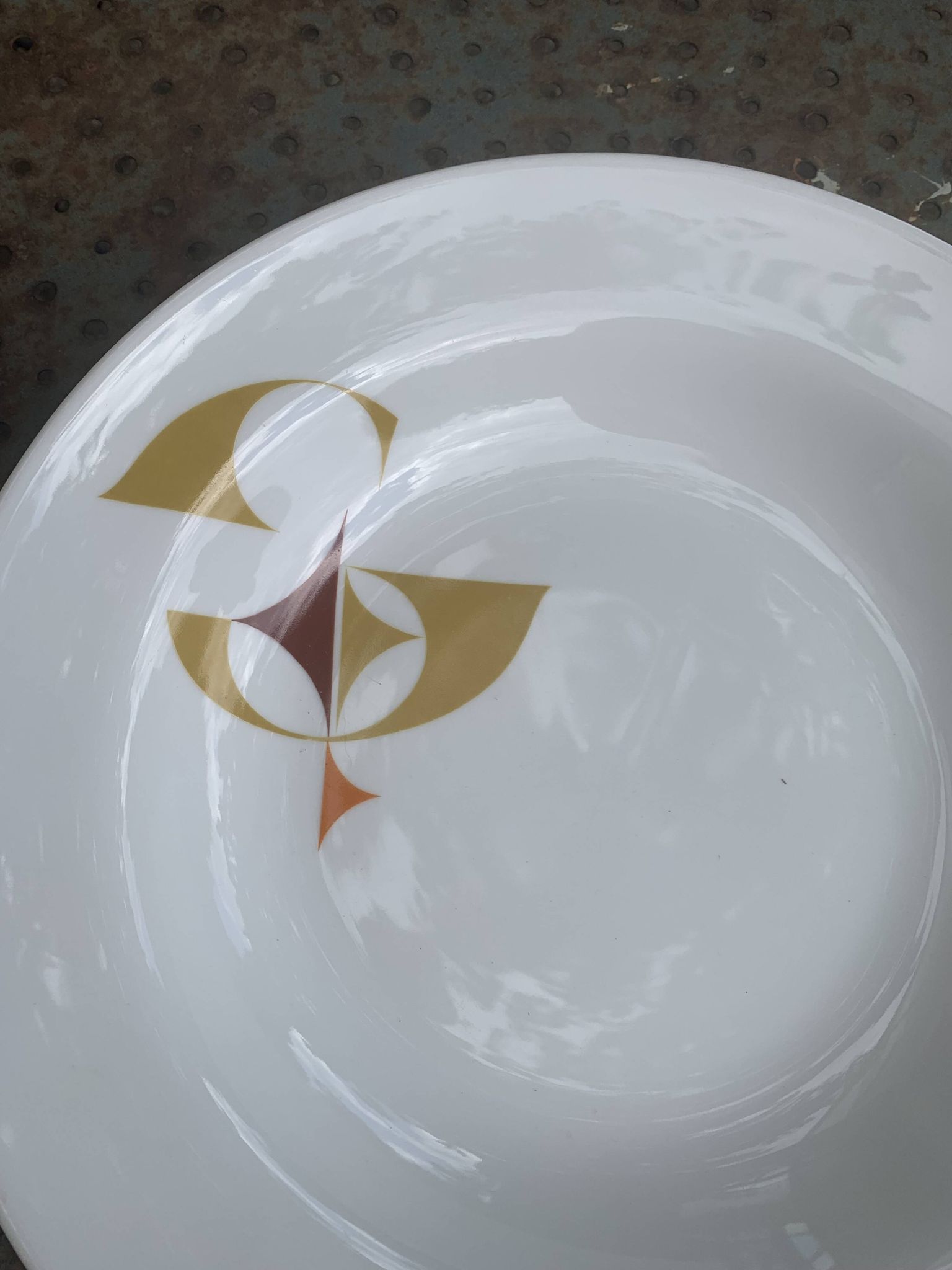 White porcelain deep dish, Schirnding Bavaria, design, vintage 1970
