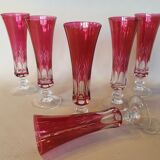 6 vintage champagne flutes