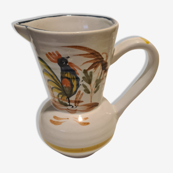 Hand-painted earthenware pitcher decoration