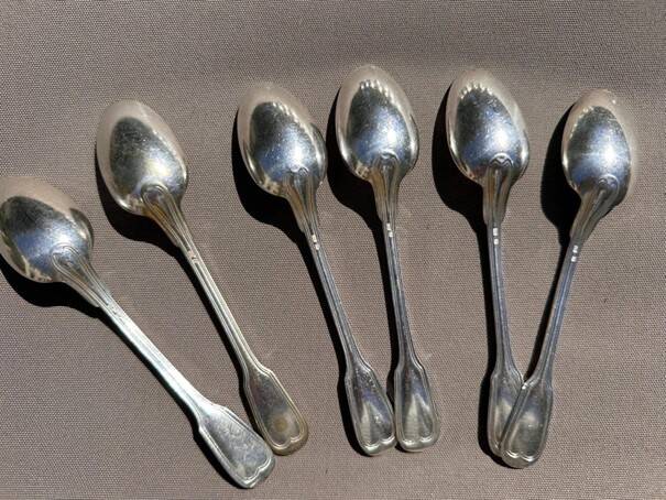 Small Spoons Charles Roux Paris in Silver-Plated Metal - Old Net Model