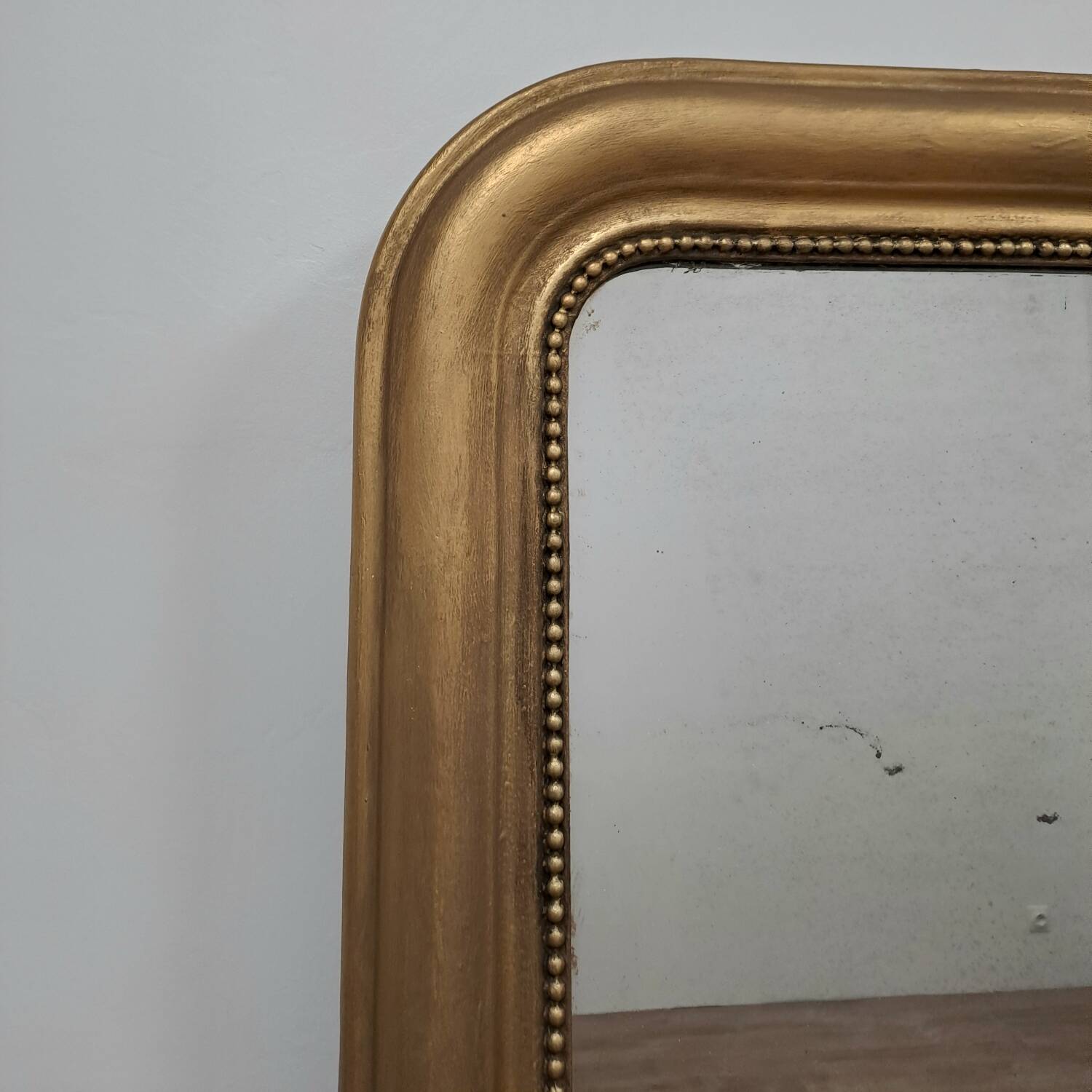 Large Louis Philippe mercury mirror 129 x 72 cm antique gold