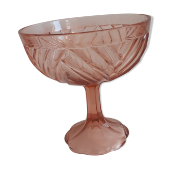 Pink glass cup