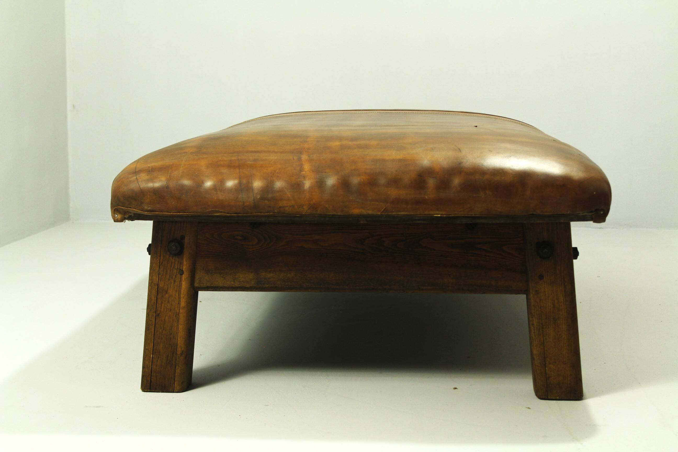 XXL Vintage Leather Gym Table / Daybed