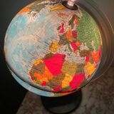SEDIJE France illuminated terrestrial globe from the 70s