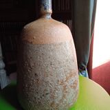 Large Vallauris sandstone lamp base (1975)