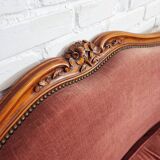 Pink velvet bench