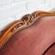 Pink velvet bench