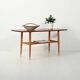 Coffee table in teak with boat shape