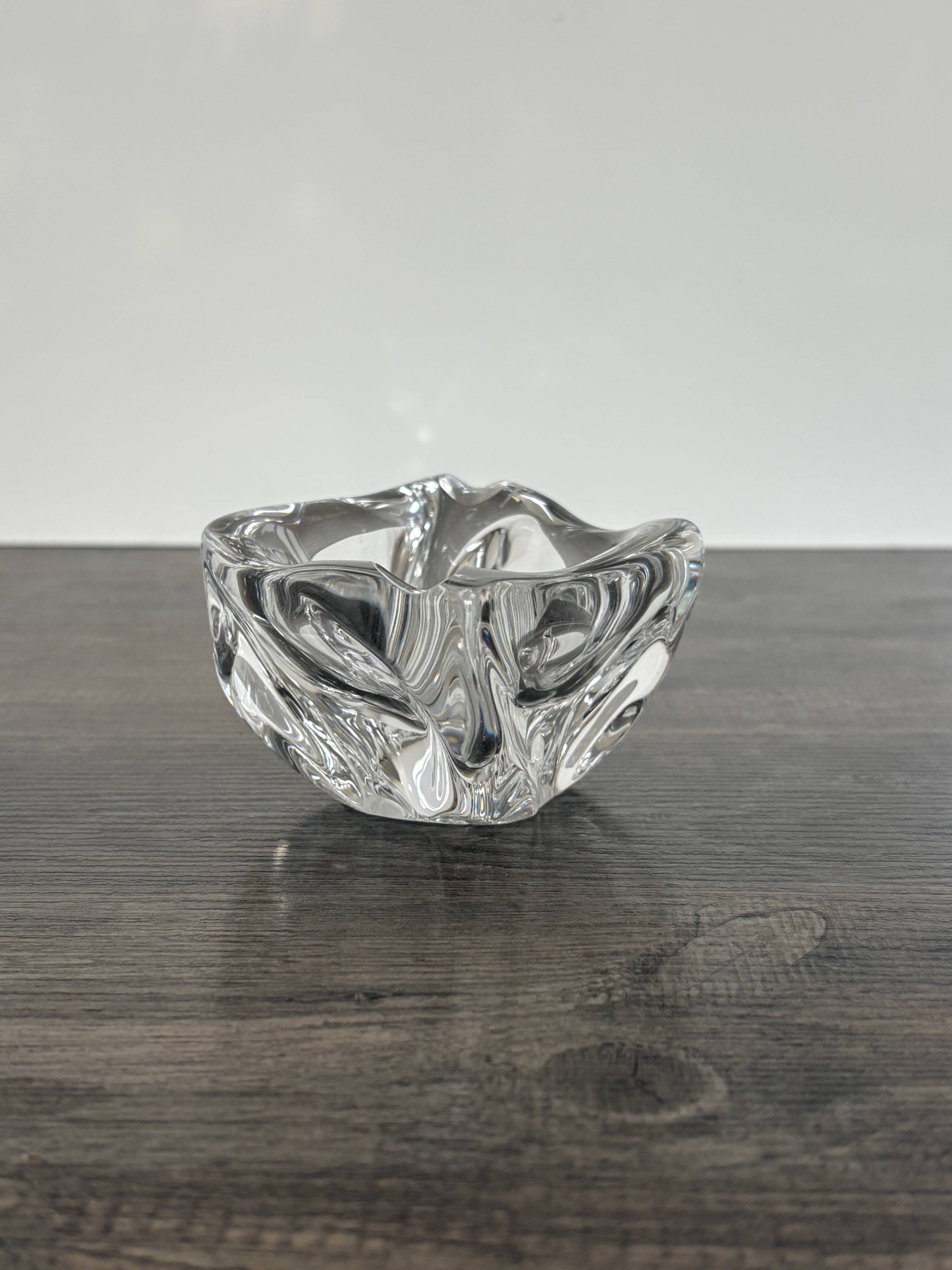 Crystal design catchall signed Daum France