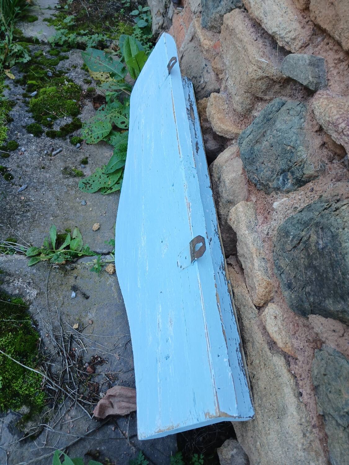 Old wooden wall shelf