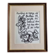 Sérigraphie d'après Jean Dubuffet encadrée sous verre 25 cm par 31 cm