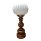 Vintage pleated globe table lamp