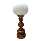 Vintage pleated globe table lamp