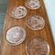 Vintage Swedish glass plates from the mid-century by Kosta Boda, 1960s, set of 6.