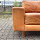 Danish Modern Mid Century Vintage Cognac Leather Sofa