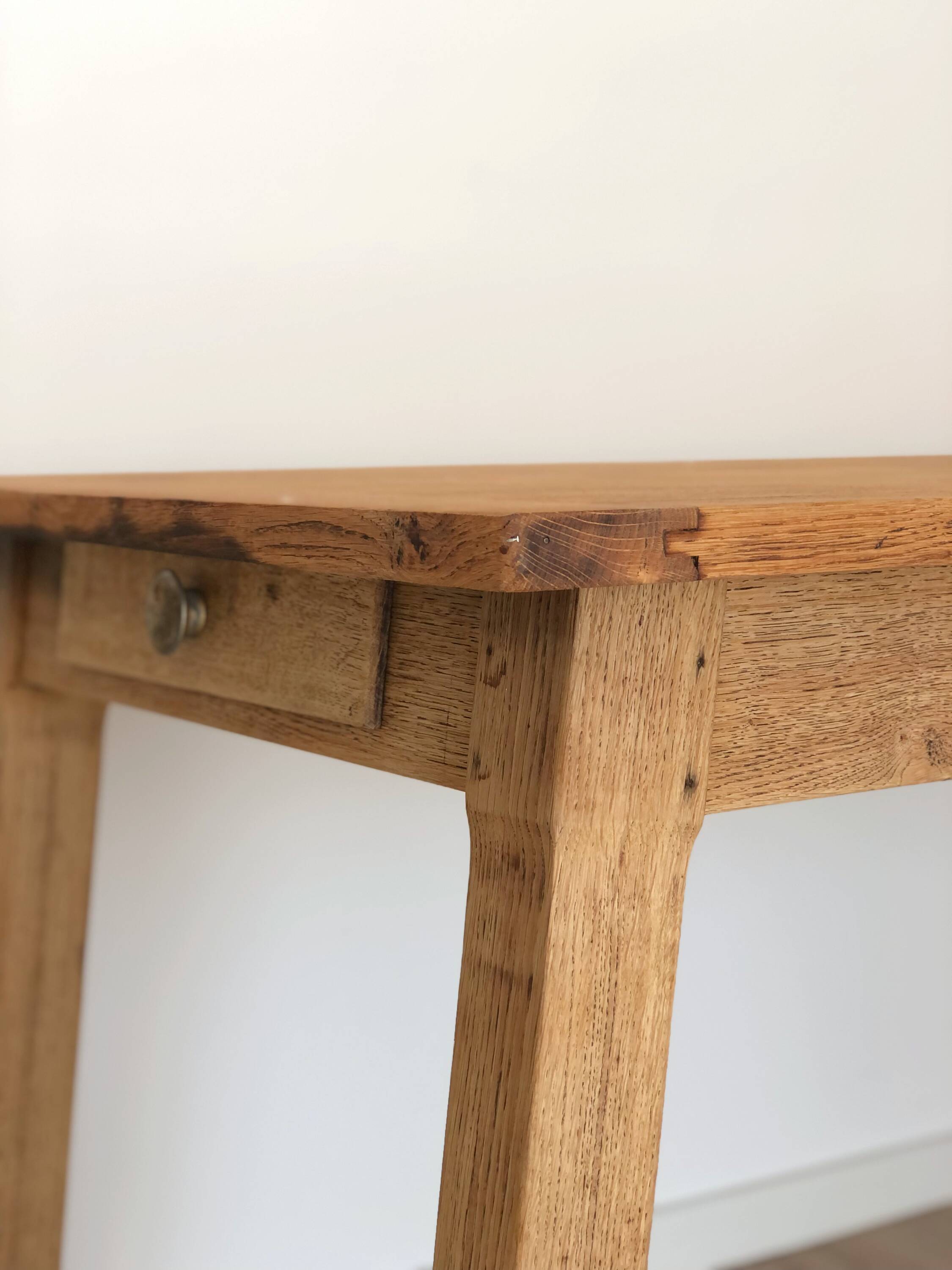 Vintage solid oak farmhouse table