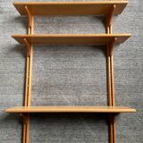 Vintage beech wall shelf