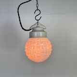 Vintage White Porcelain Pendant Light, 1970s