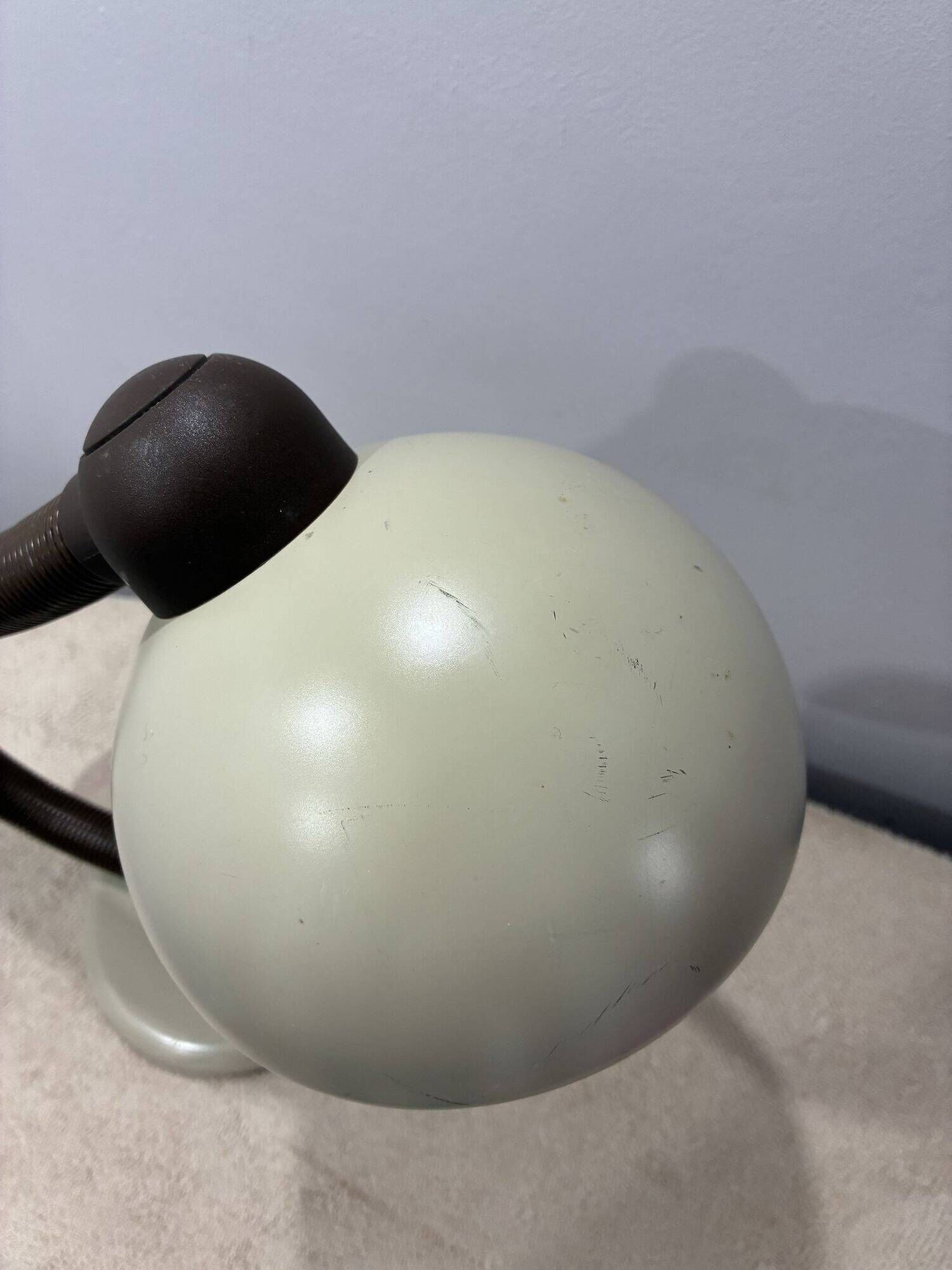 Klaus Hempel desk lamp for Hustadt Leuchten, ochre and beige, 1970s–80s