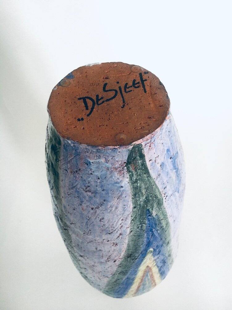 Vintage Handmade Art Studio Pottery Vase, 1980s