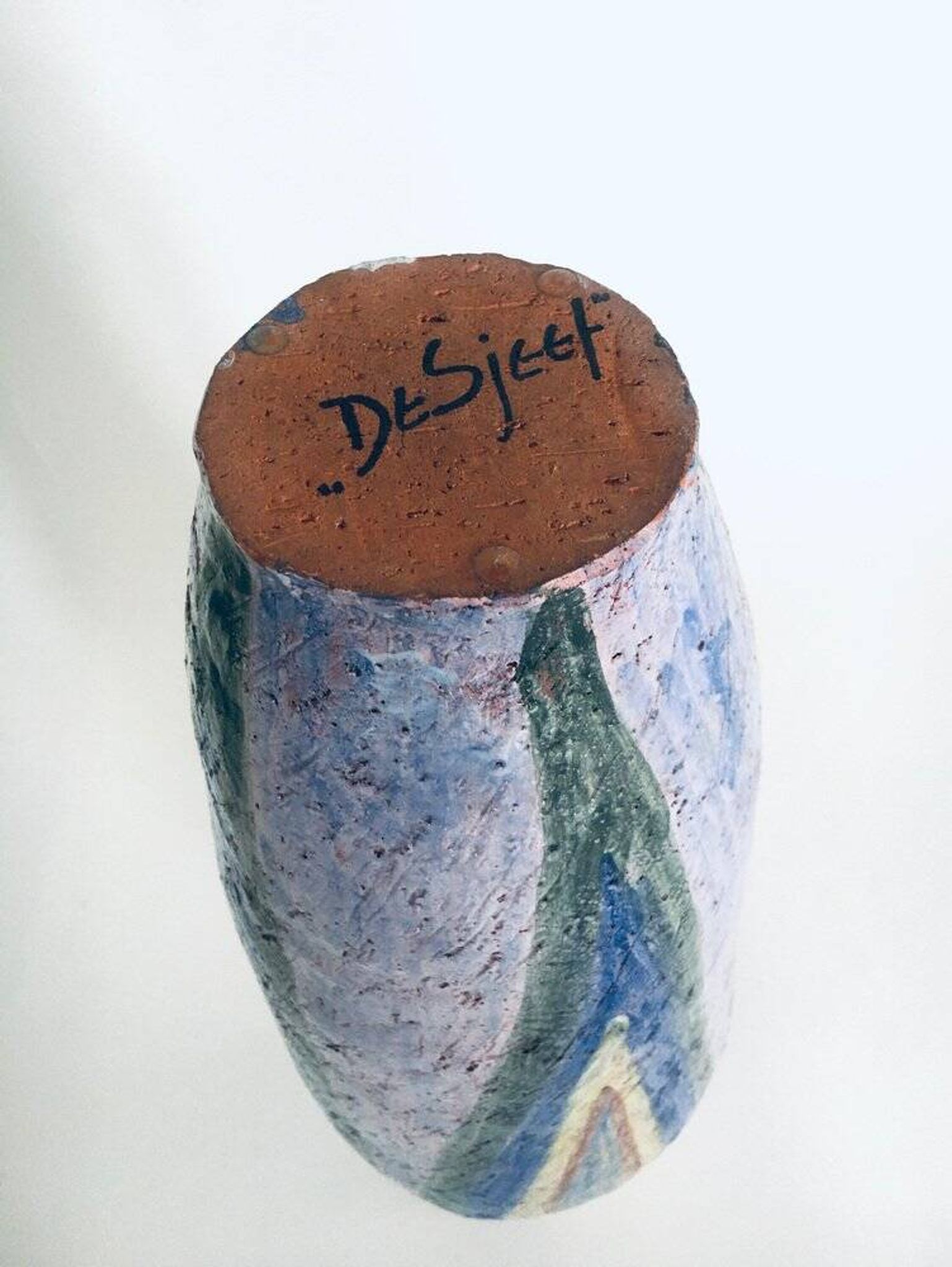 Vintage Handmade Art Studio Pottery Vase, 1980s