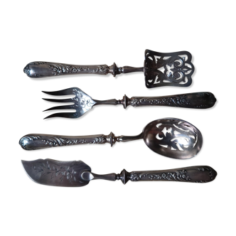 Old silver cutlery with hors d'oeuvres