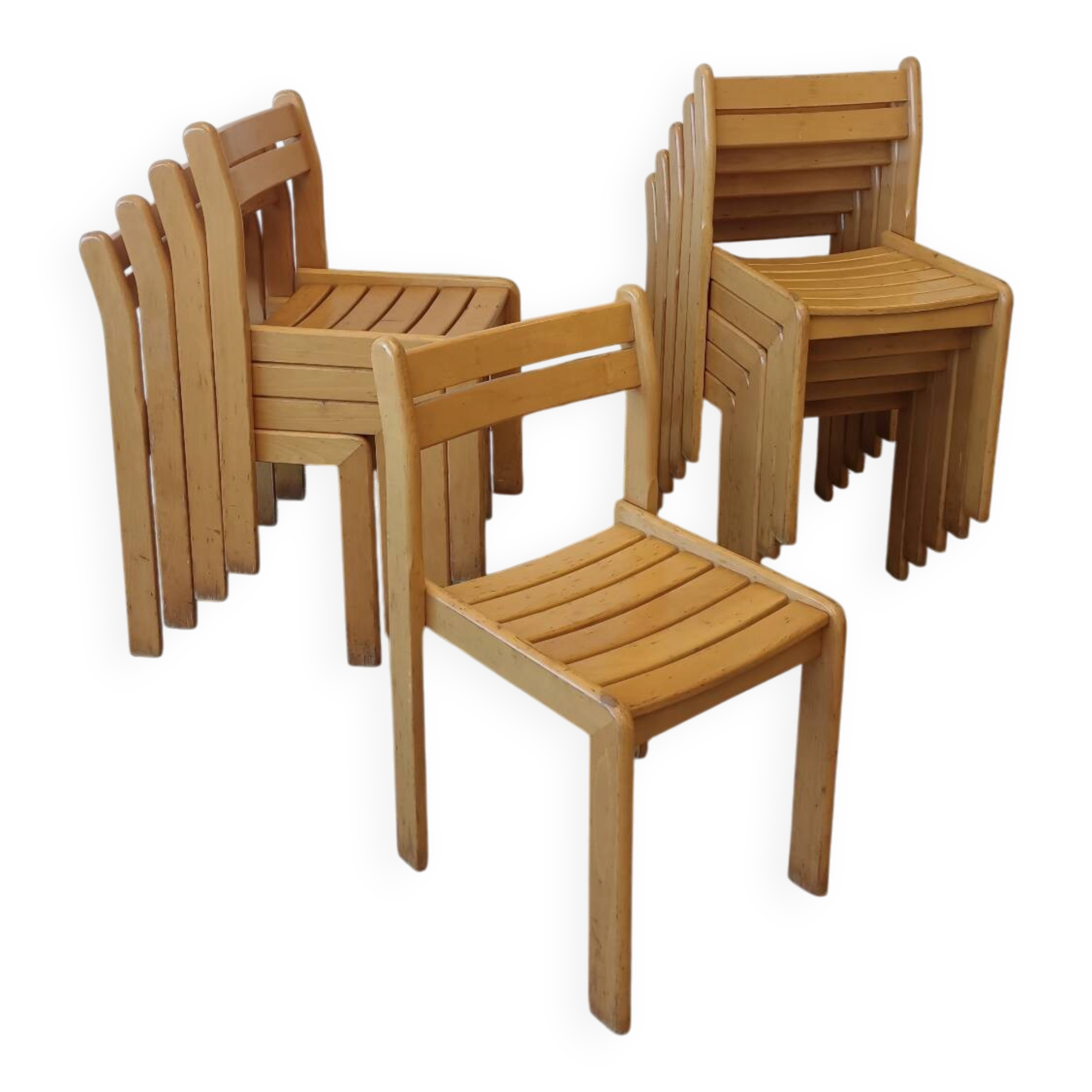 Set of beech chairs