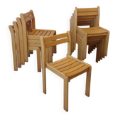 Set of beech chairs