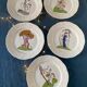 5 dessert plates art deco style
