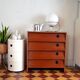 Lamp  chrome and white opaline 70s