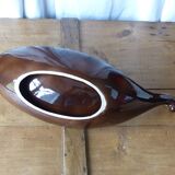 Vintage fruit bowl, butterfly decoration.