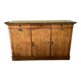 Importante enfilade en loupe de thuya XIX eme.plateau de marbre