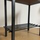 Table d’appoint ou bout de canapé en fer forgé et pierre de lave émaillée vers 1960