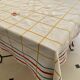 Old Jacquard tablecloth in Basque style, monogrammed ML - Mixed fabric - 130x145cm
