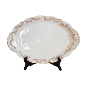 Plat ovale en porcelaine de Limoges par Théodore Haviland