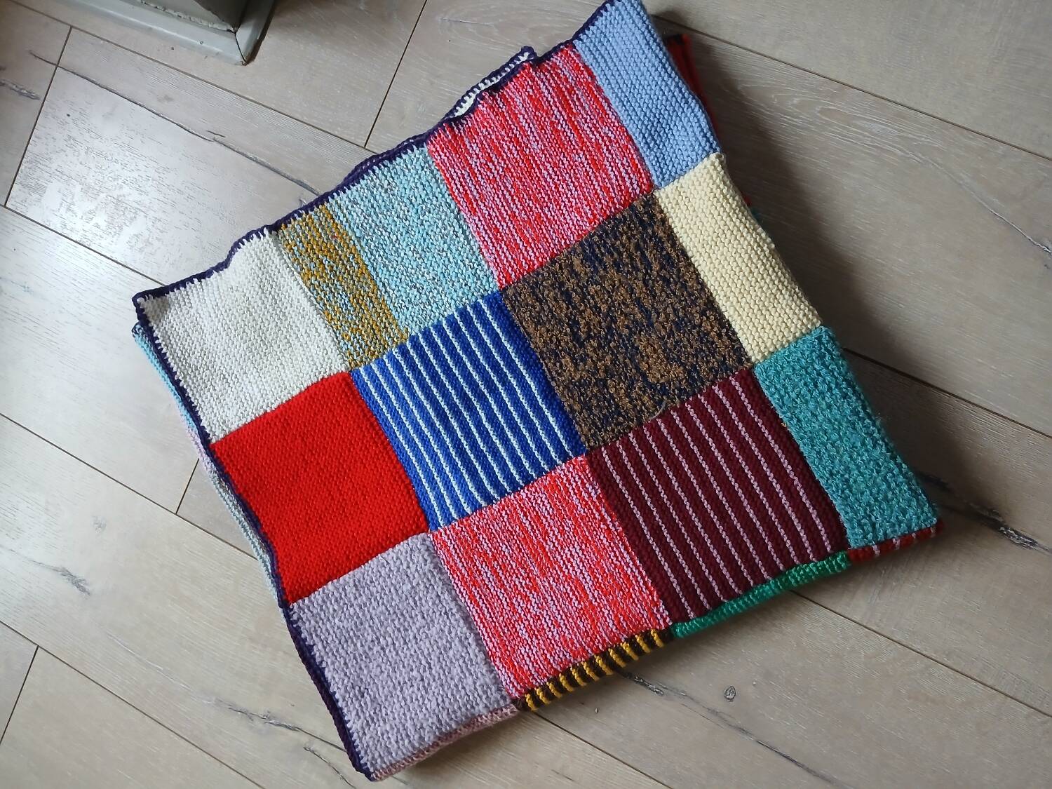 Wool patchwork blanket