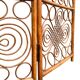 Vintage 1960s curved rattan screen
