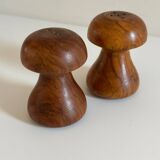 Vintage wooden salt and pepper shaker set