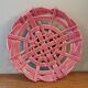 Vintage cup in braided pink barbotine