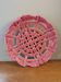 Vintage cup in braided pink barbotine