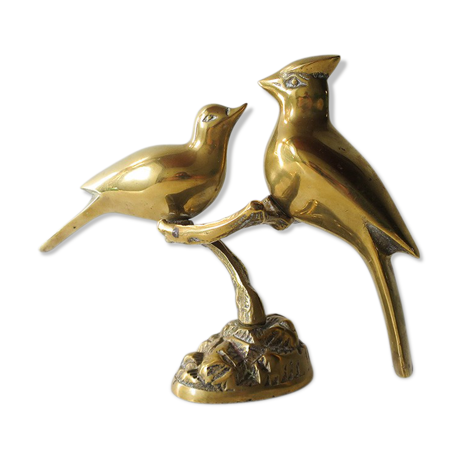 Couple brass birds
